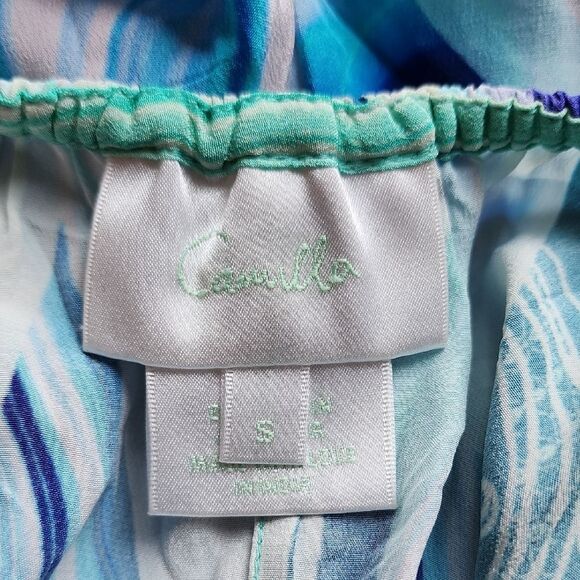 Camilla Turquoise and White Romper - Women's Size Small - Picture 2 of 7